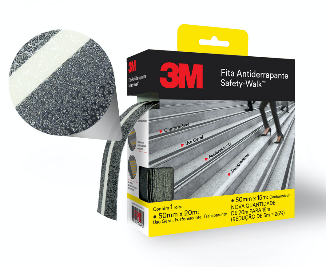 3M® Tira Antideslizante Fotoluminiscente (5CMx20M)